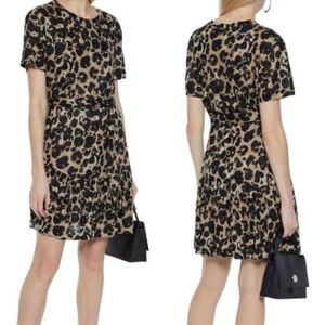 Current Elliott Linen Khaki Inky Leopard Print Size 1 (US size 4 Small)